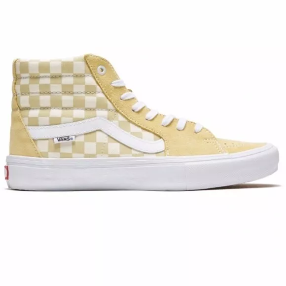 Vans Sk8 Hi Pro Checkerboard Pale Banana Men s