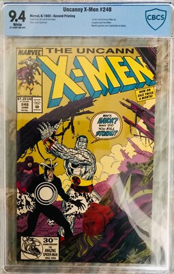 THE UNCANNY X-MEN #248 CBCS 9.4 KEY 1'ST JIM LEE ART GOLD COVER