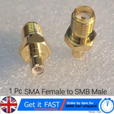 SMA Female to SMB Male SAT NAV DAB GPS Aerial Adapter Connector