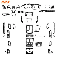 64Pcs Forged Carbon Fiber Kits Whole Interior Trim Cover For Dodge Charger 15-23