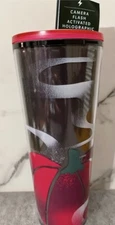 Starbucks Halloween 2023 Camera Flash Activated Holographic Pumpkin Smoke Cup