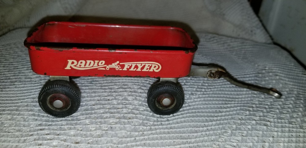 VINTAGE ANTIQUE MINIATURE RADIO FLYER LINE SALESMAN SAMPLE RED WAGON