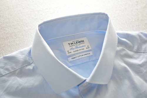 T.M.Lewin Dress Shirt Super Fitted Blue 