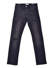 RING OF FIRE Boy's Tumble Denim Skinny Jeans Carbon Carbon 12