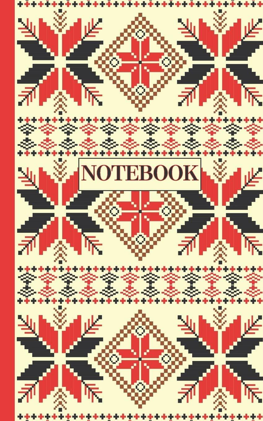 Notebook 5 x 8 Fallahi Stitch Pattern Print lined journal notebook Paperback-image