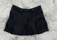 Bebe Pleated Button Black Skirt
