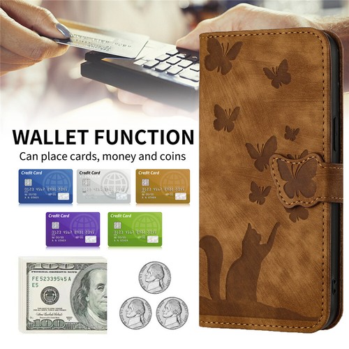 For iPhone 16 16E 15 14 Plus 13 12 11 Pro Max XR Flip Leather Case Wallet Cover - Picture 56 of 74