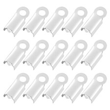 500PCS Ribbon Crimps Jewelry Making Ribbon Clamps Cord Ends Jewelry Kit
