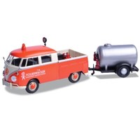 Volkswagen T1 Pick-Up Vw Pannenservice Mit AnhäNger 1/24 Motormax 79674