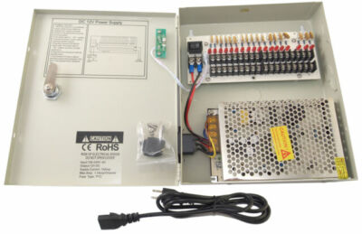 Evertech 12V 18 Channel Port CCTV Camera Power Supply Box - EV-PB18-10P