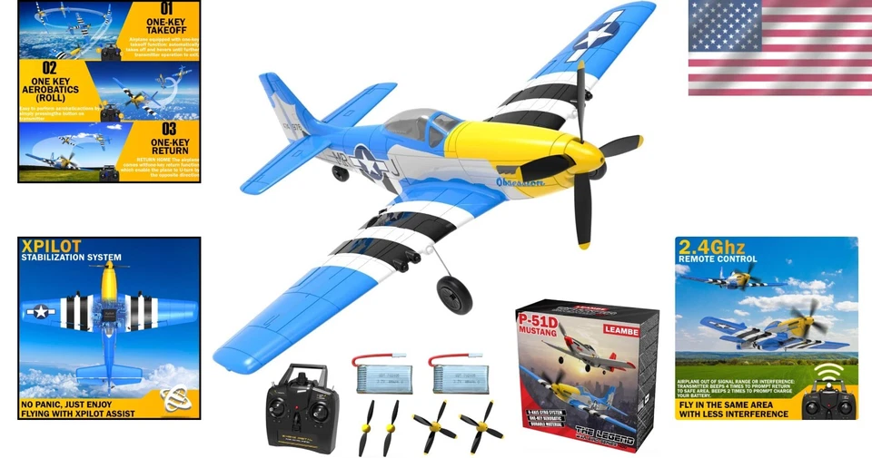 Beginner-Friendly RC Plane with 3 Modes & Stabilization - 12 Minute Flight Time - Image 2 of 4