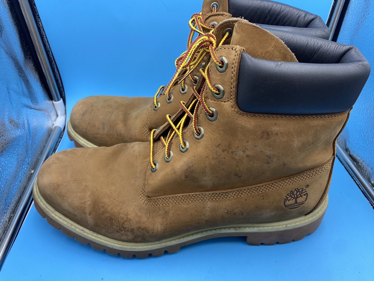 TIMBERLAND 6 Inch Premium Boots Mens RUST NUBUCK Waterproof 11.5