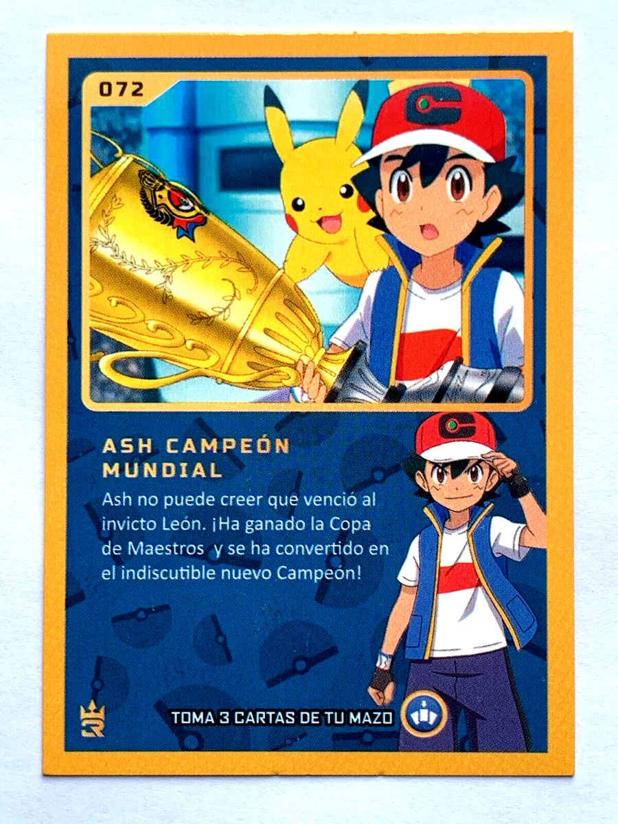 POKEMON ASH CHAMPION Sticker EM #E12 CARNET DIANTHA South America PERU 2023  FOIL