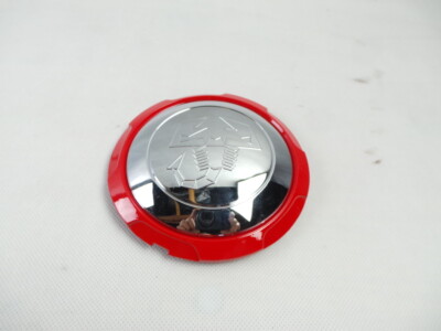 NEU&ORIG ABARTH 595 TURISMO 500 Felgendeckel Radkappe Nabendeckel Rot Chrom Cap