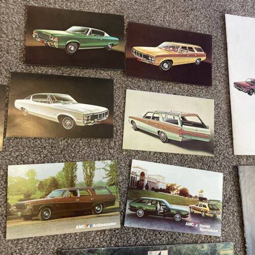 1972 1973 AMC Sales Brochure American Motors Post Cards Lot Amx Cardin Javelin - Picture 4 of 24