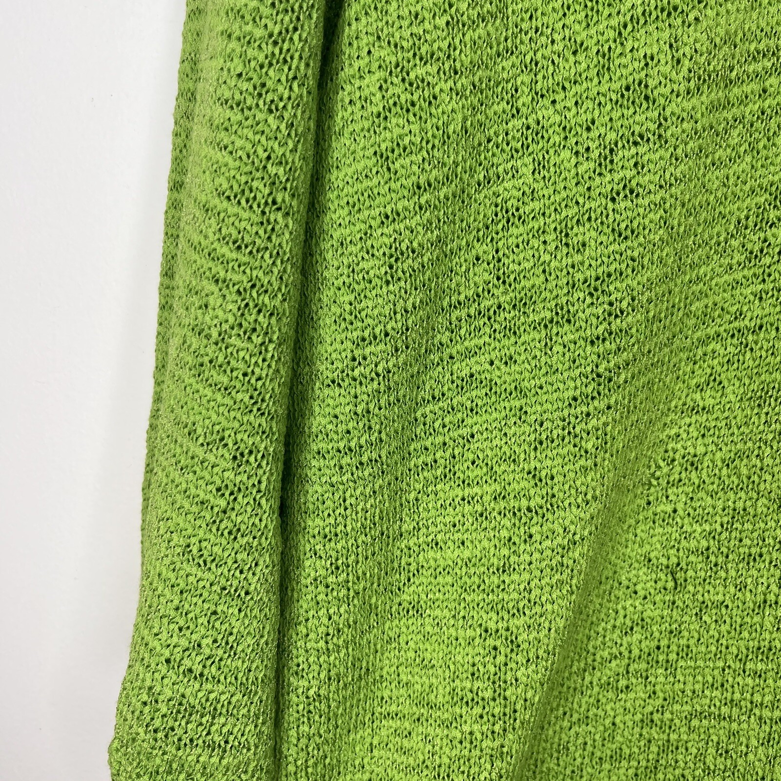 Green Knit Embroidered Beaded Butterfly Pullover Swea… Gem