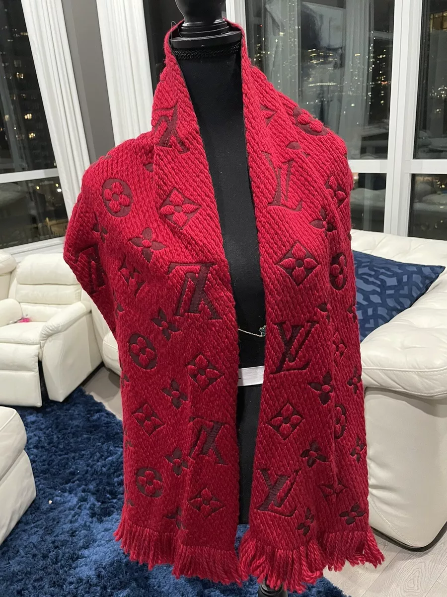 Vintage Logomania Louis Vuitton Wool and Silk Scarf Louis 