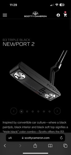 NEW - Scotty Cameron B3 TRIPLE BLACK DESIGN LTD - Newport 2 - 35 inch NEW - Picture 10 of 10
