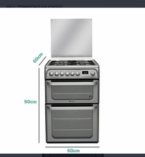 The Hotpoint Ultima HUG61X Stainless Steel Gas Cooker & Oven 60cm Free Standing