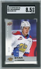 SGC 8.5 Jake Neighbours 2019-20 Upper Deck CHL Star High Gloss 02/10 Rookie RC