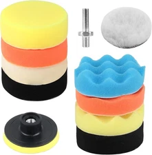 10Pcs 3Inch 80mm Wool Polishing Buffing Pad Car Polisher Buffer Drill Attachment