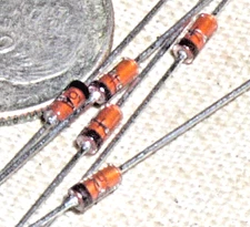 5 FAIRCHILD ZENER REFERENCE DIODE 1N746A 3.3V VOLT DO35 500MW .5W 1/2 WATT USA