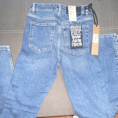 Ksubi Women's Skinny High Rise Ankle Crop Blue Denim StretchJeans waist size 29 