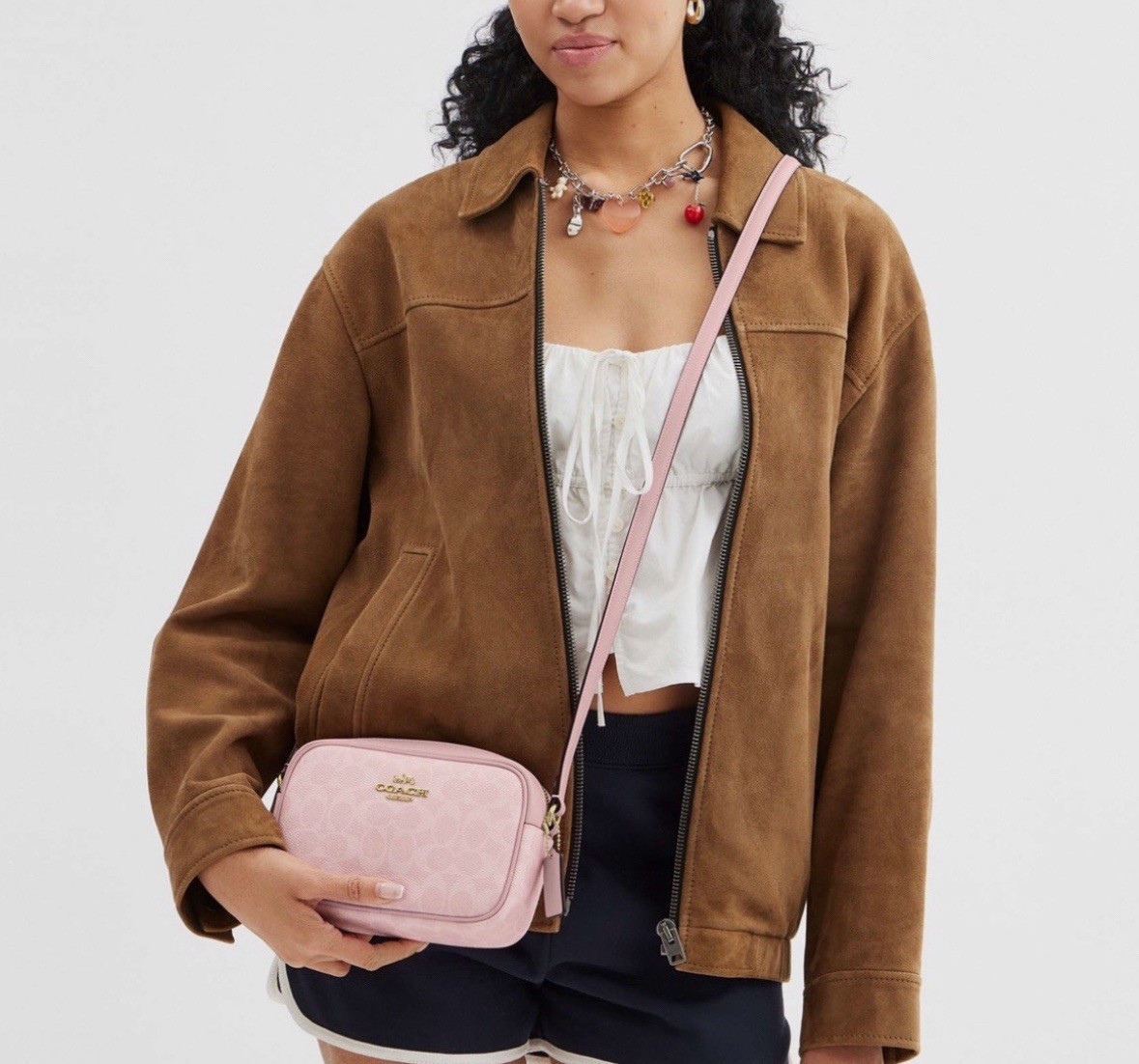 NWT Coach Mini Jamie Camera Bag In Signature Canvas In