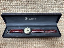 Stauer Graves Automatic Mens Watch Cream Dial Moonphase New in Opened Box