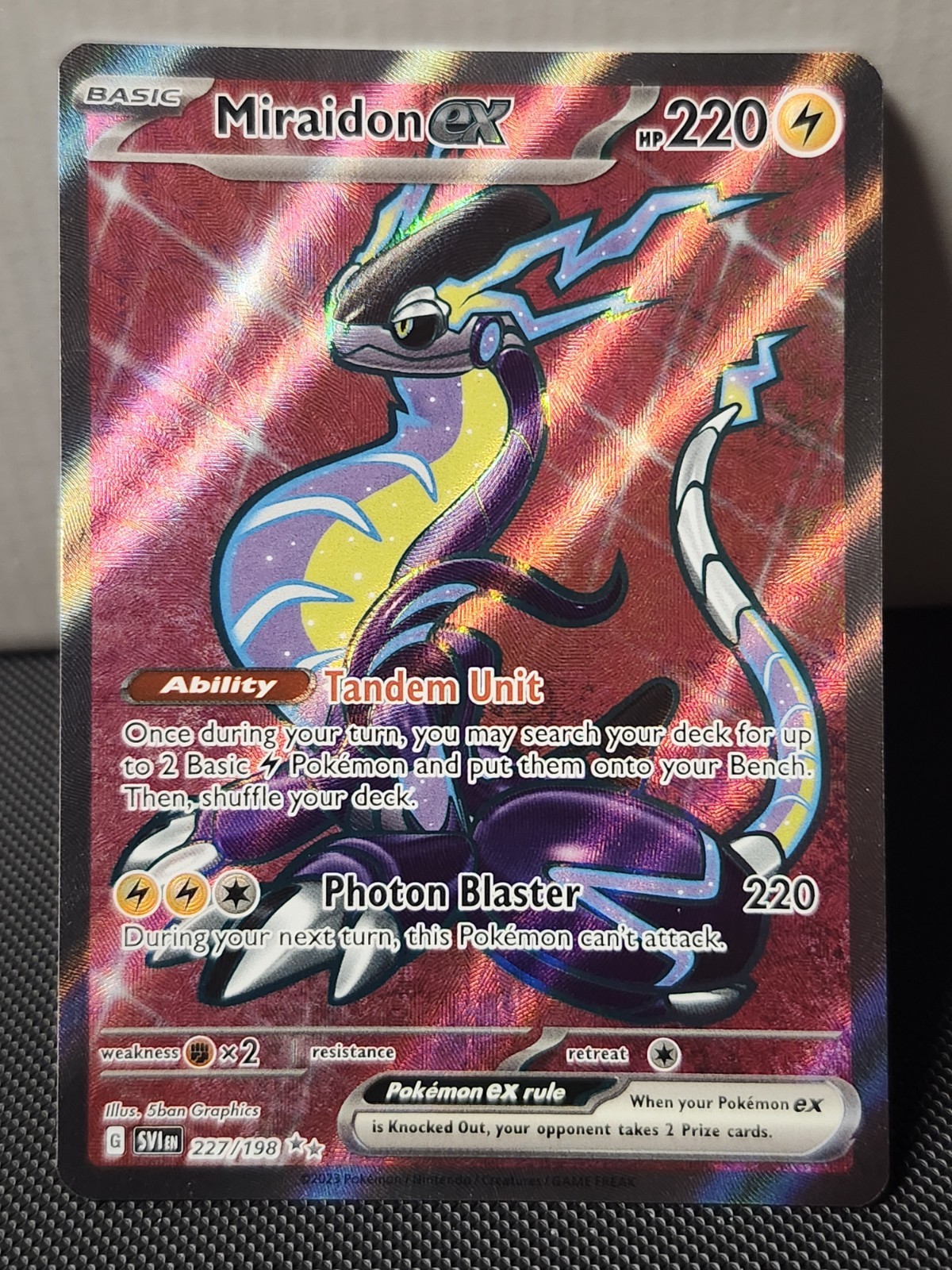 Miraidon ex 227/198 Scarlet & Violet Ultra Rare NM Pokemon Card