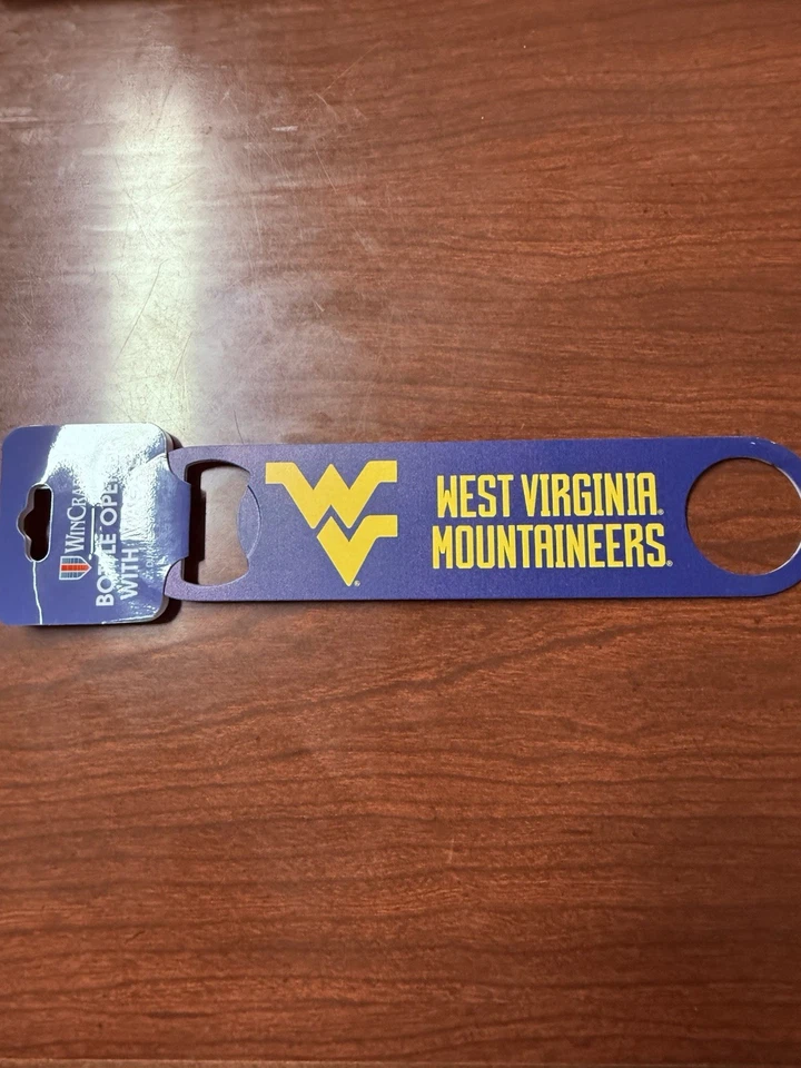 West Virginia Mountaineers Magnetic Bottle Opener Steel Long Neck Heavy Duty WVU - Image 4 of 4