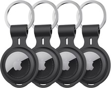 4 Pack Airtag Keychain Waterproof, Air Tag Holder for Apple Airtag GPS Tracker