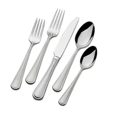  Flatware Service for 12, 18/10 Stainless Steel, 65 Piece Set Virtuoso Frost