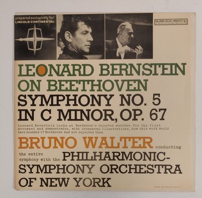 Leonard Bernstein On Beethoven Symphony No.5 In C Minor CL918 Bx10  (EX) 1956 LP