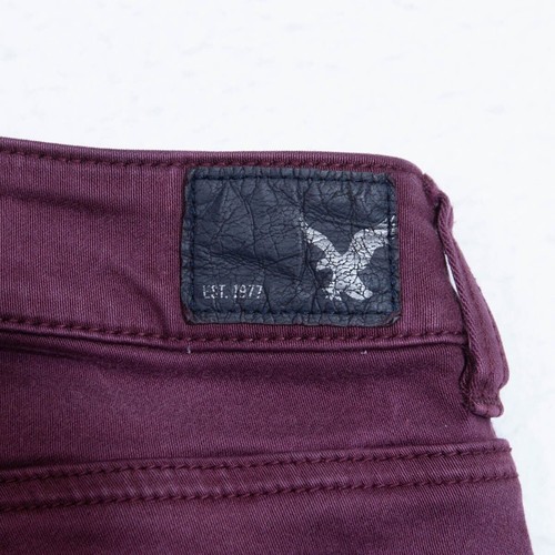 American Eagle Short Womens 4 (27 waist) Hi Rise Shortie Burgundy - Picture 7 of 7