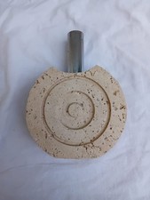 Candeliere Porta Candele in Marmo Travertino Vintage