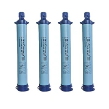 LifeStraw Personal Water Filter for Hiking Camping Travel and Emergency 4 PACK