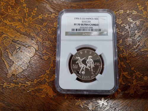 1996-S Olympic Soccer Proof Half Dollar NGC PF 70 Ultra Cameo Commemorative 50C