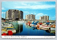 Vintage 1977 Glamorous Marina Del Rey California Photochrome Postcard
