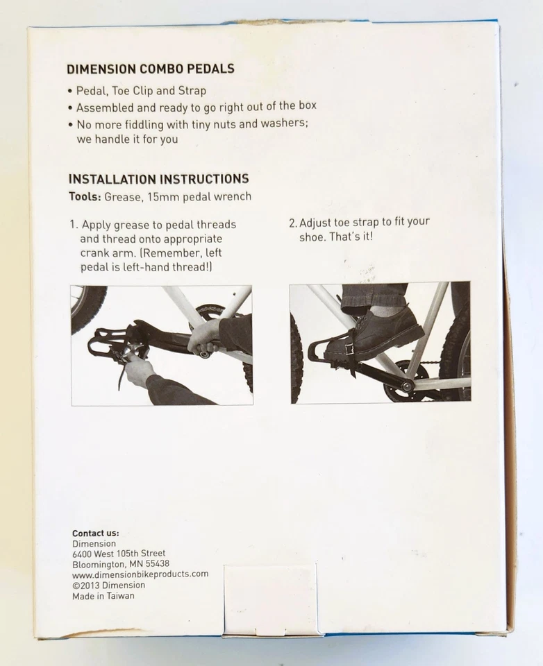 NUEVO Juego Combo Pedal y Clip de Puntera Dimension Compe Plástico - Negro 9/16" Husillos Foto 4 de 4