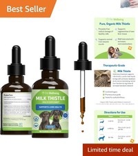 Liver Wellness Milk Thistle for Dogs - Organic 2oz Glycerin-Based Liquid Formula