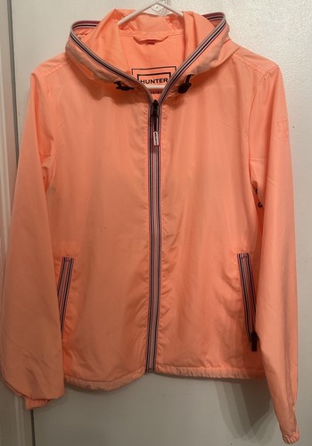Hunter Original Recycled Lightweight Orange Packable Windbreaker Jacket Size S
