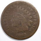1868 Indian Head Penny Cent Good (G) Details