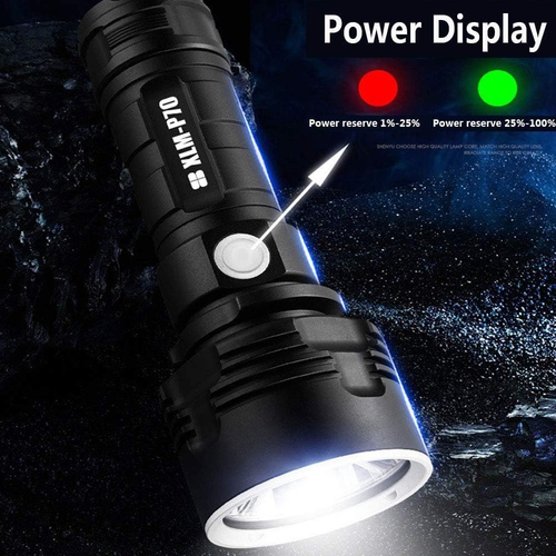 Linterna LED Impermeable De Alta Potencia De 30000-100000 Lúmenes, Ultra Brillan - Imagen 6 de 12