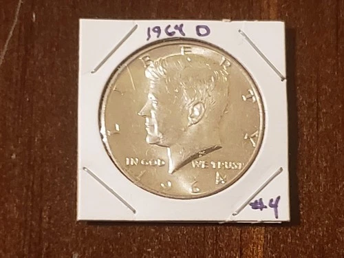 Uncirculated 1964 D Silver Kennedy Half Dollar #4