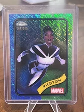 Photon 2025 Topps Chrome Marvel Green Blue Shimmer Refractor #d 168/199 #24