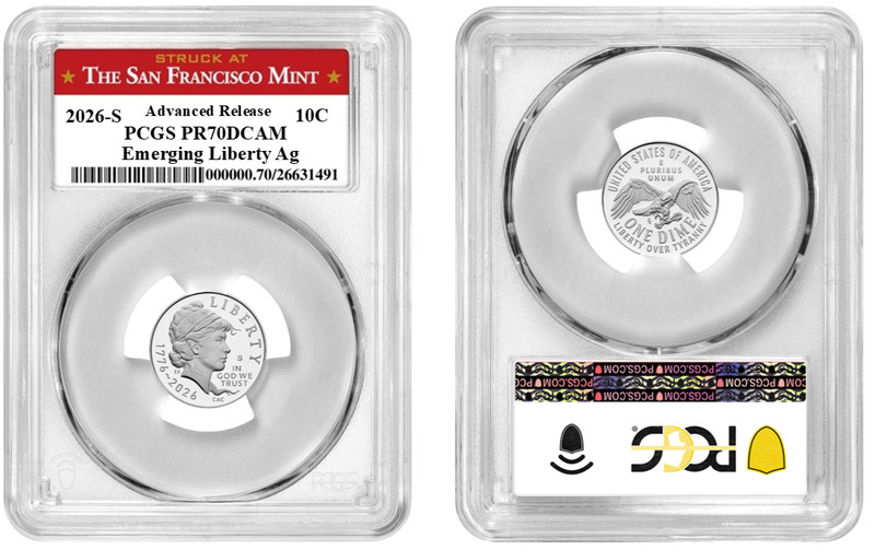 2026 S Silver Emerging Liberty 10C Ag PCGS PR70DCAM Advanced Release #98-