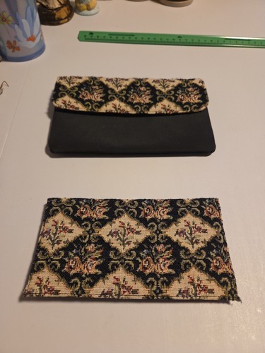 Vintage Gobelin Geldbörse und Scheckbuch
