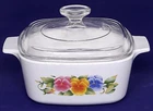 Vintage CorningWare Summer Blush Pansy Casserole Dish A-1.5L Pyrex A7C Lid USA