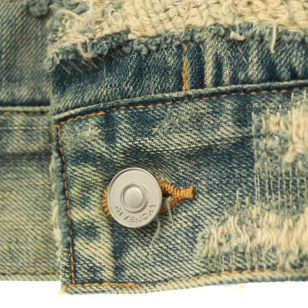 Givenchy Moleskin Destroy Denim Jacket Jeans G M … - image 8